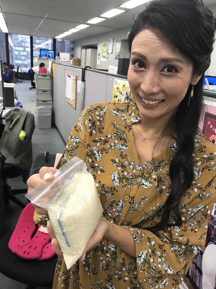 毎日放送の松川浩子アナ 水没したスマホを生米と一緒にしておくと湿気を米が吸って復活 実践 えすてる